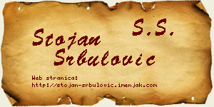 Stojan Srbulović vizit kartica